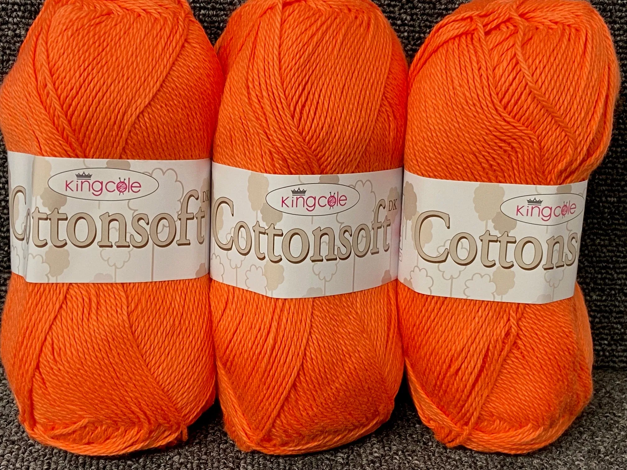 King Cole Cottonsoft Double Knit Yarn/Wool 100% Cotton 100g Ball Various Colours