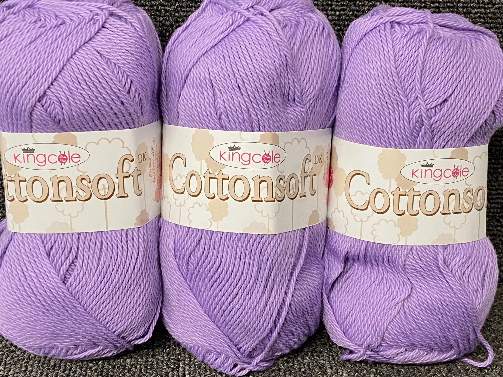 King Cole Cottonsoft Double Knit Yarn/Wool 100% Cotton 100g Ball Various Colours