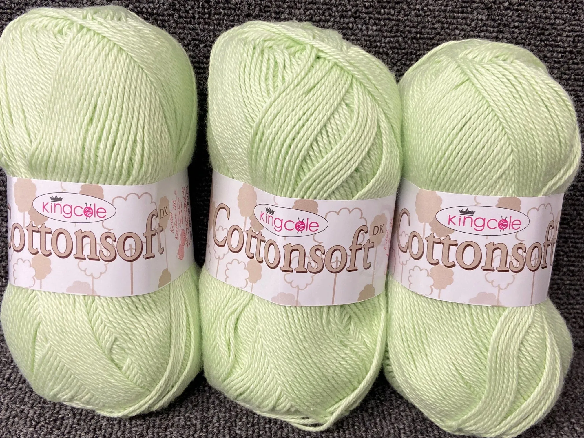King Cole Cottonsoft Double Knit Yarn/Wool 100% Cotton 100g Ball Various Colours