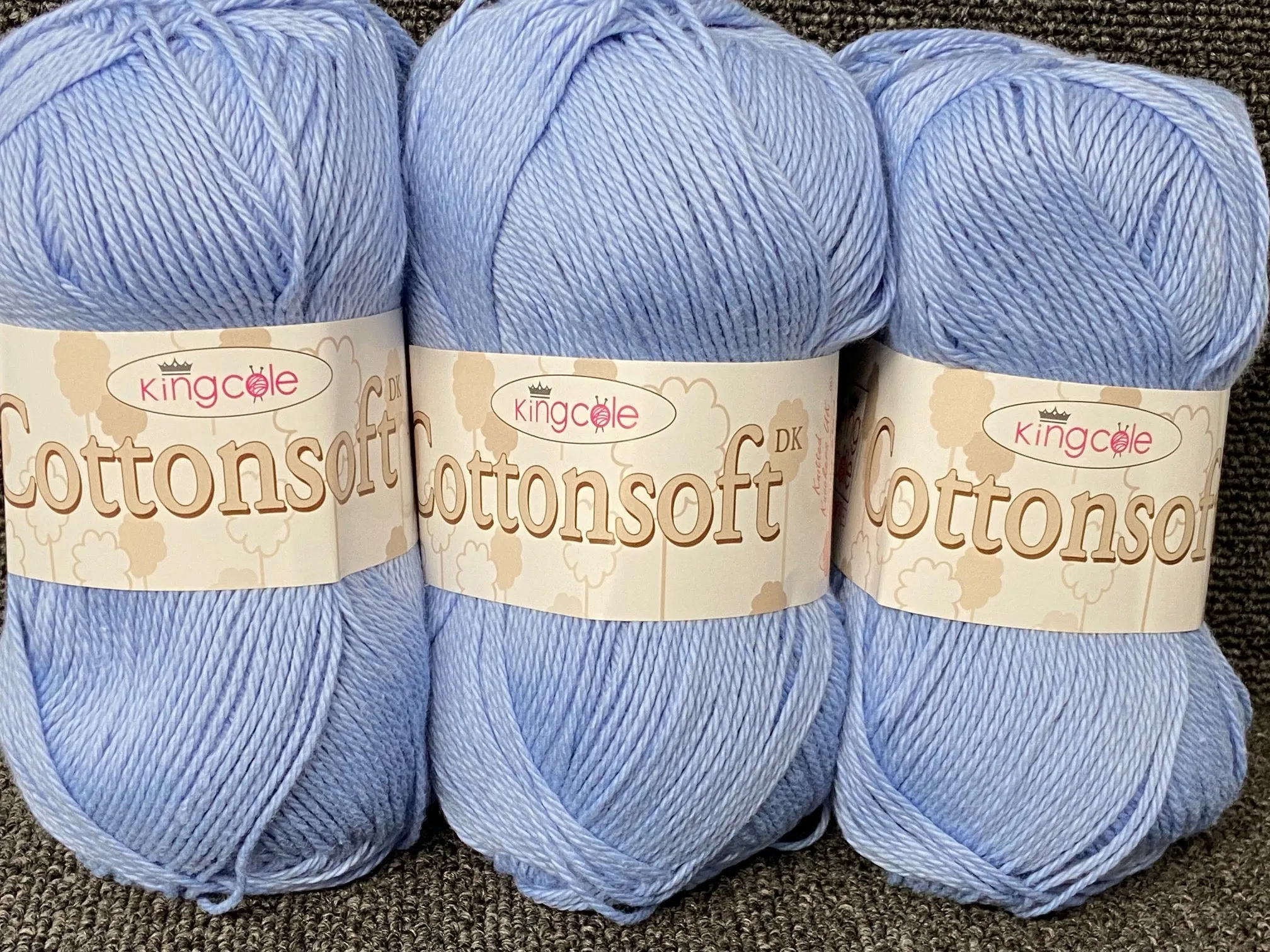 King Cole Cottonsoft Double Knit Yarn/Wool 100% Cotton 100g Ball Various Colours
