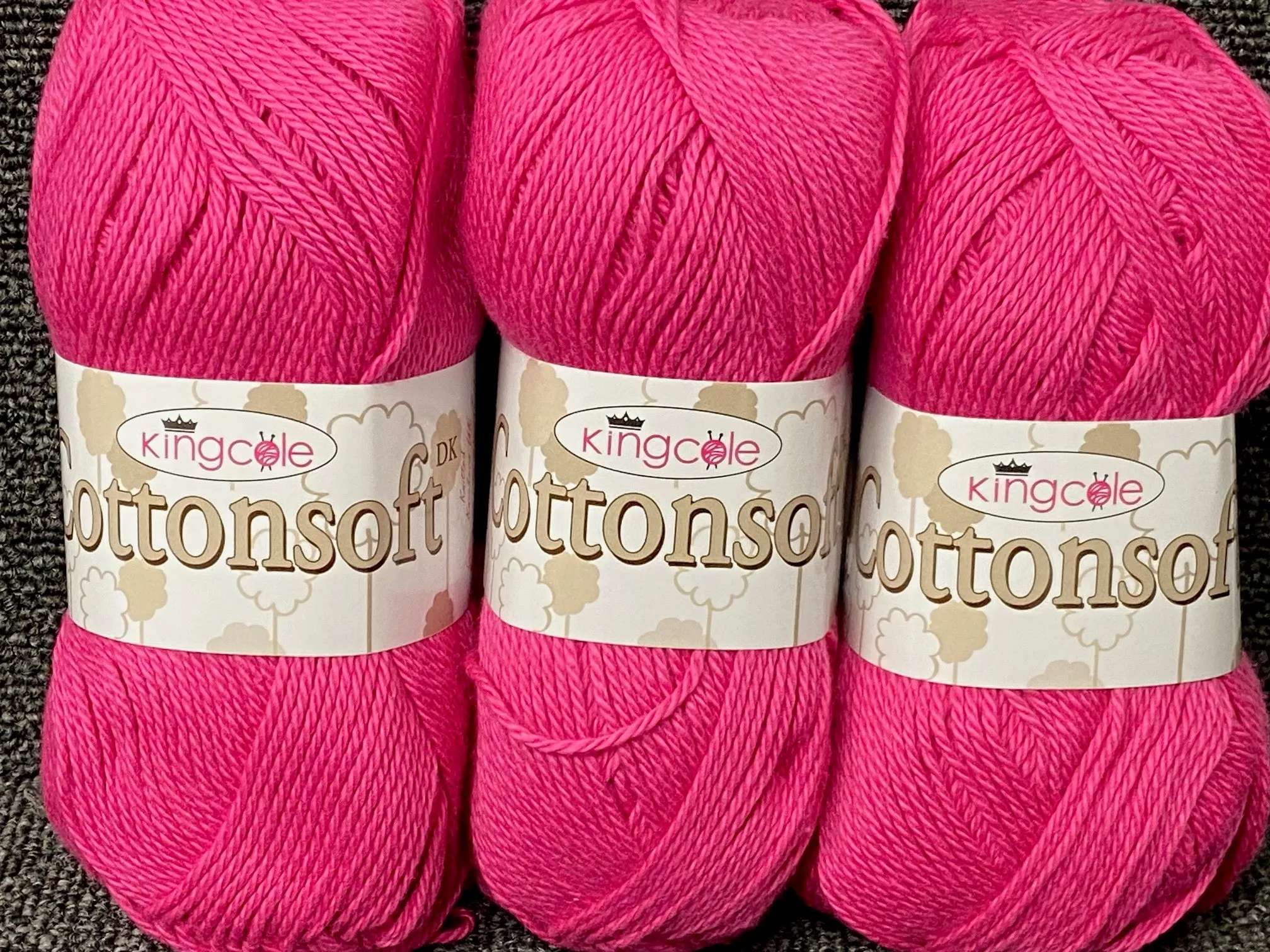 King Cole Cottonsoft Double Knit Yarn/Wool 100% Cotton 100g Ball Various Colours