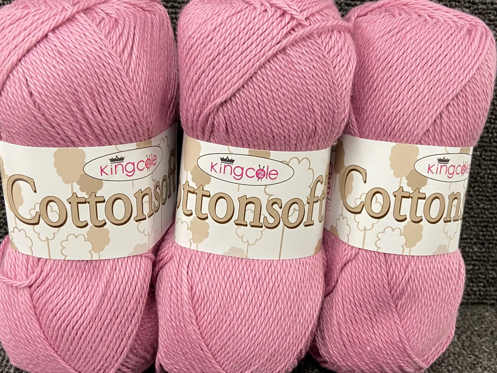 King Cole Cottonsoft Double Knit Yarn/Wool 100% Cotton 100g Ball Various Colours