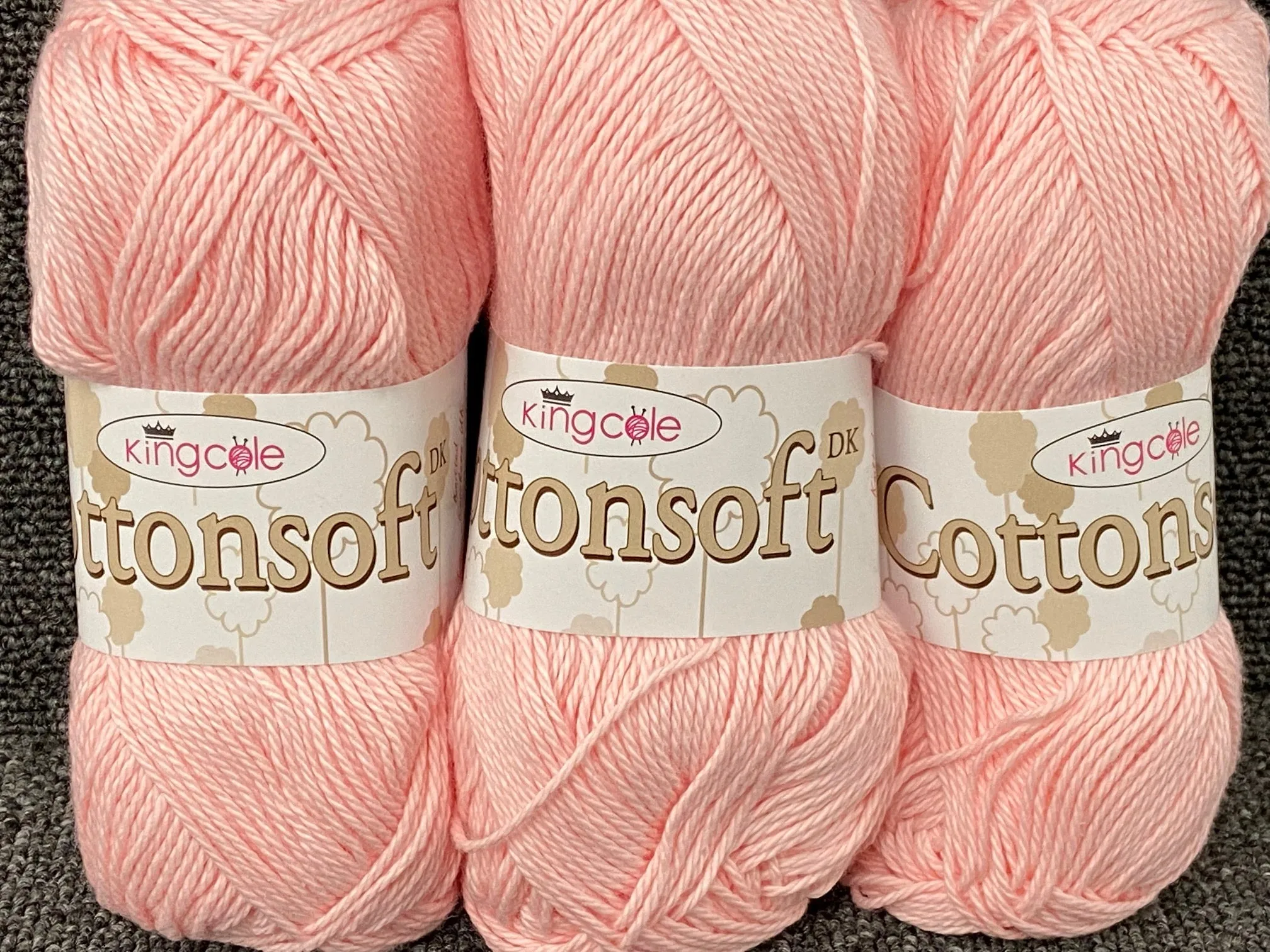 King Cole Cottonsoft Double Knit Yarn/Wool 100% Cotton 100g Ball Various Colours