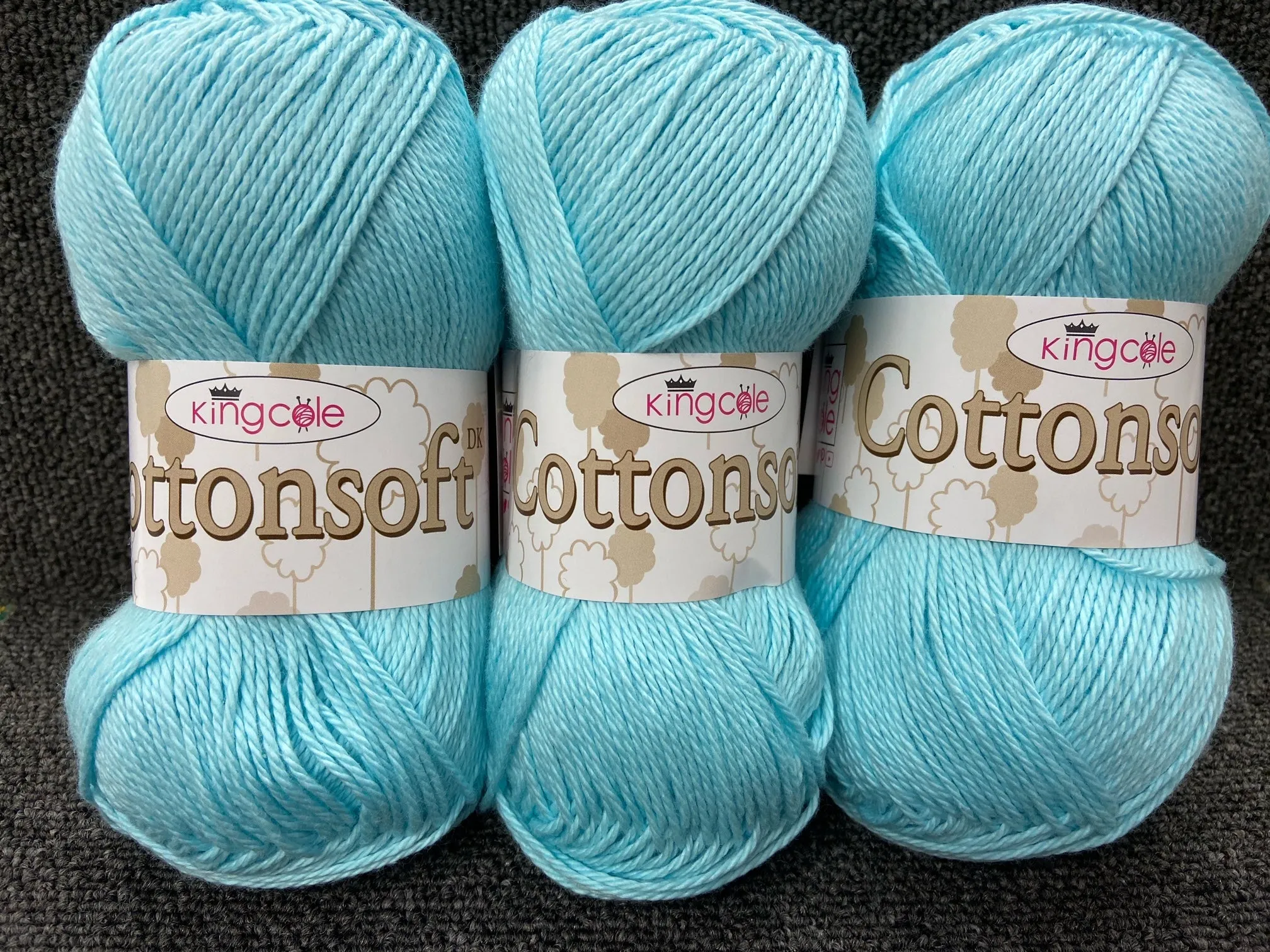 King Cole Cottonsoft Double Knit Yarn/Wool 100% Cotton 100g Ball Various Colours