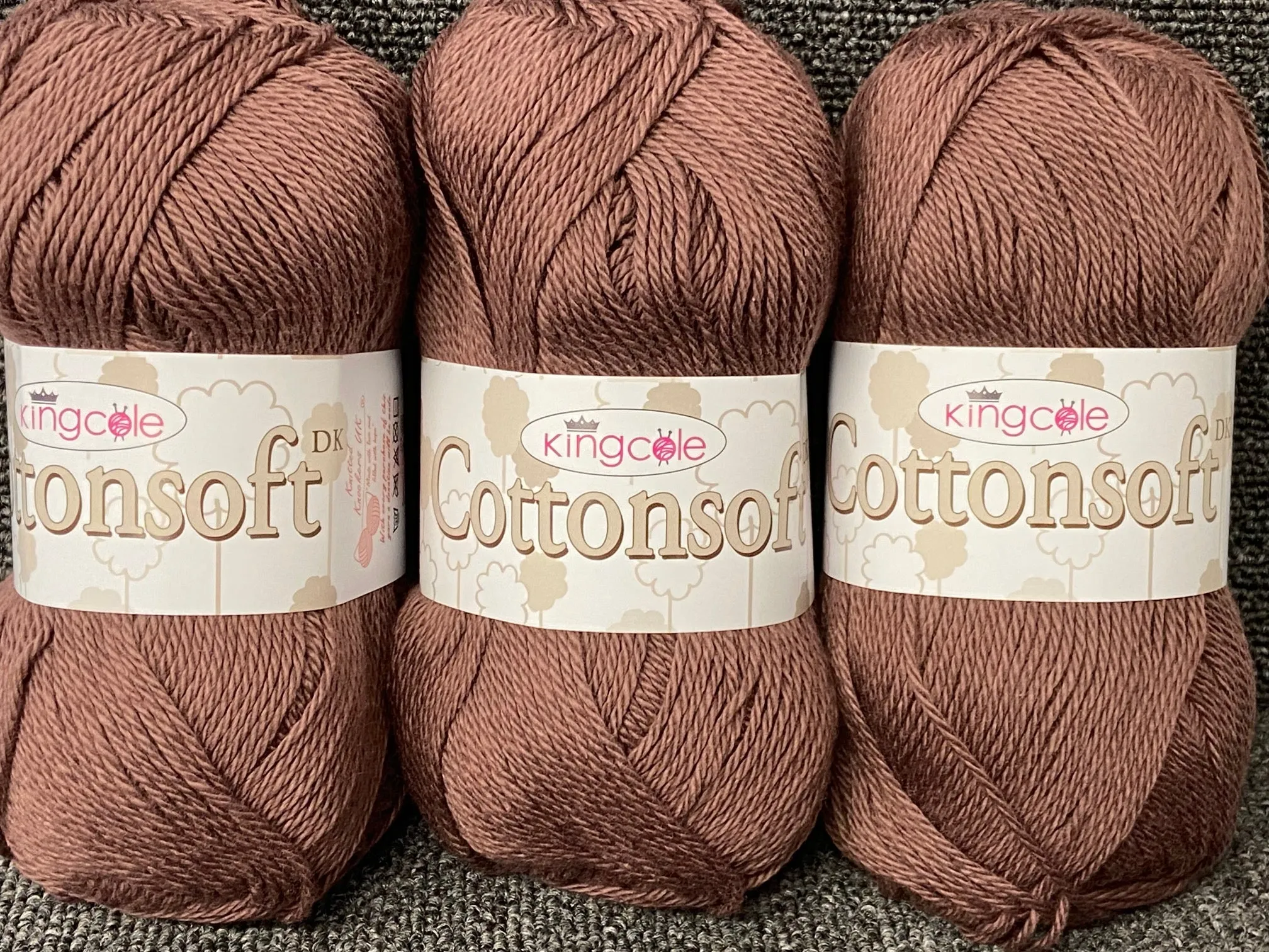 King Cole Cottonsoft Double Knit Yarn/Wool 100% Cotton 100g Ball Various Colours