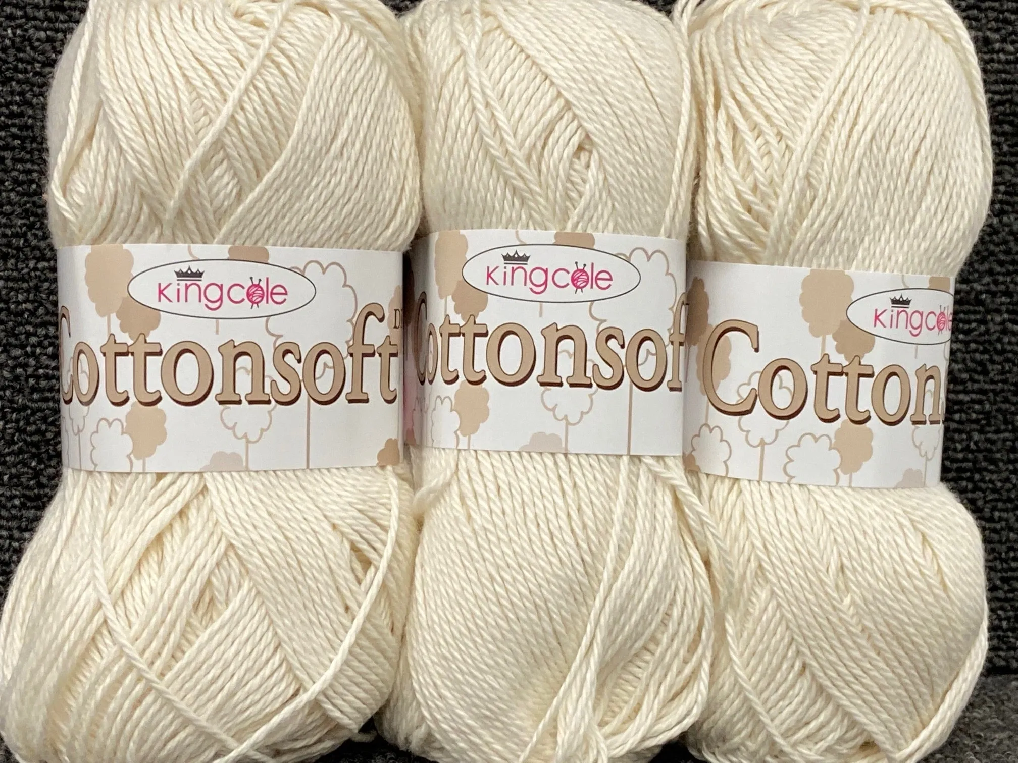 King Cole Cottonsoft Double Knit Yarn/Wool 100% Cotton 100g Ball Various Colours