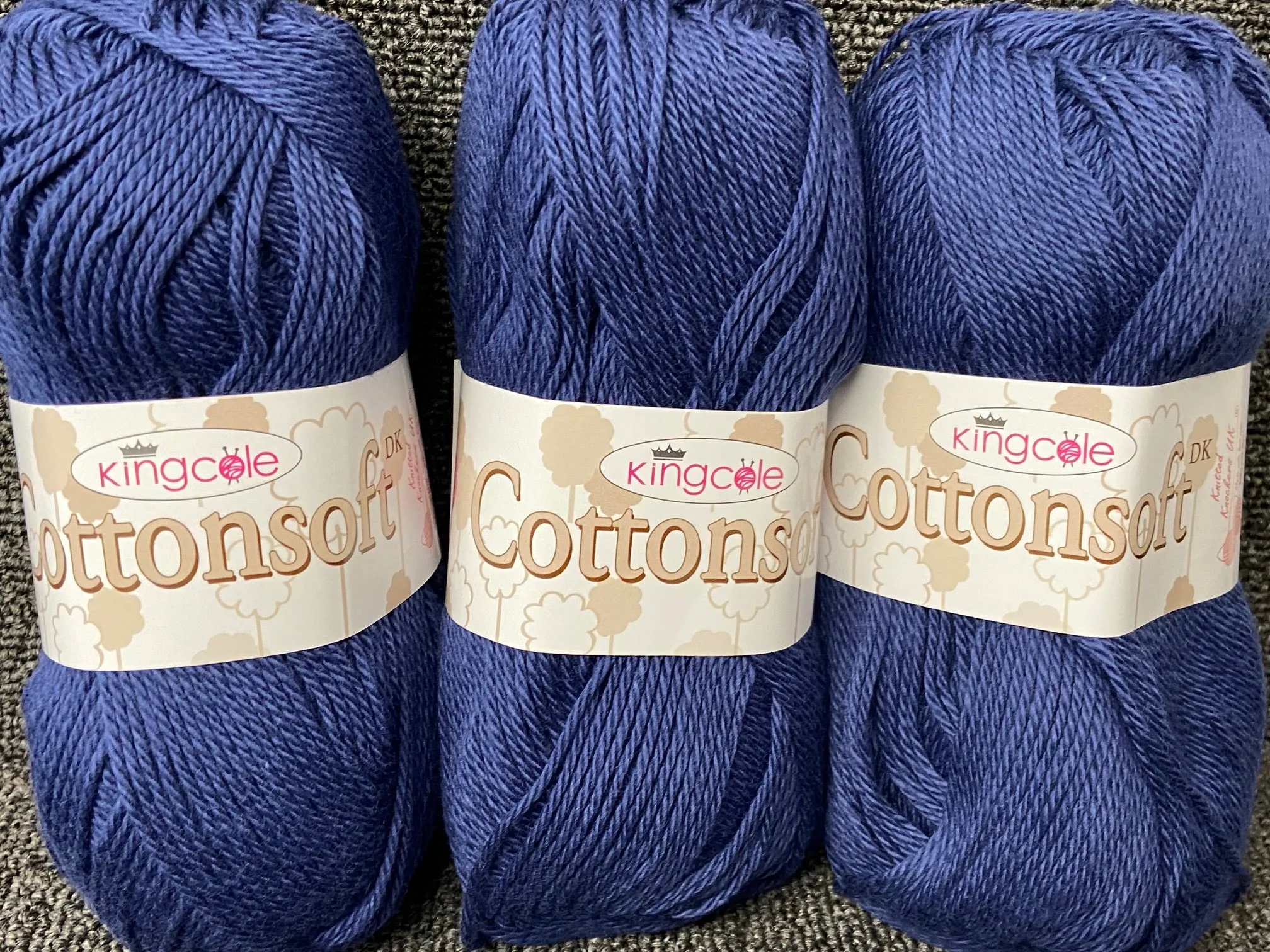 King Cole Cottonsoft Double Knit Yarn/Wool 100% Cotton 100g Ball Various Colours