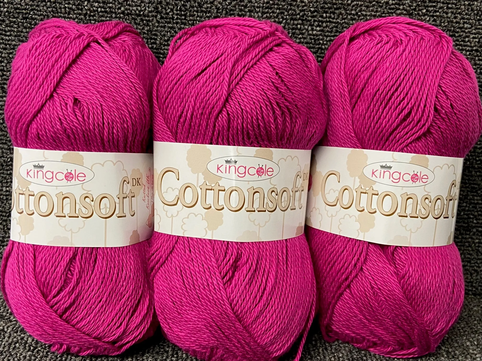 King Cole Cottonsoft Double Knit Yarn/Wool 100% Cotton 100g Ball Various Colours
