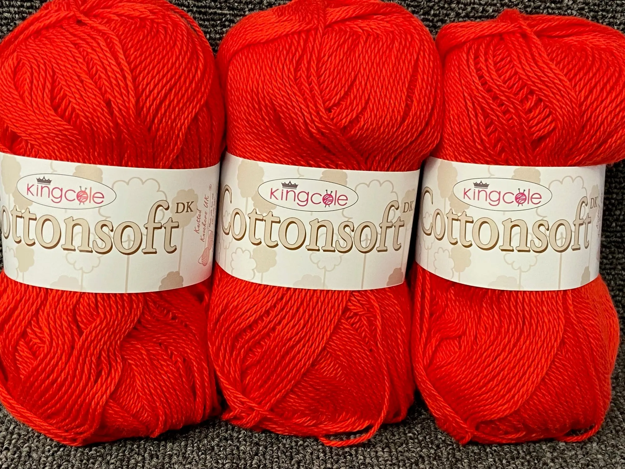 King Cole Cottonsoft Double Knit Yarn/Wool 100% Cotton 100g Ball Various Colours