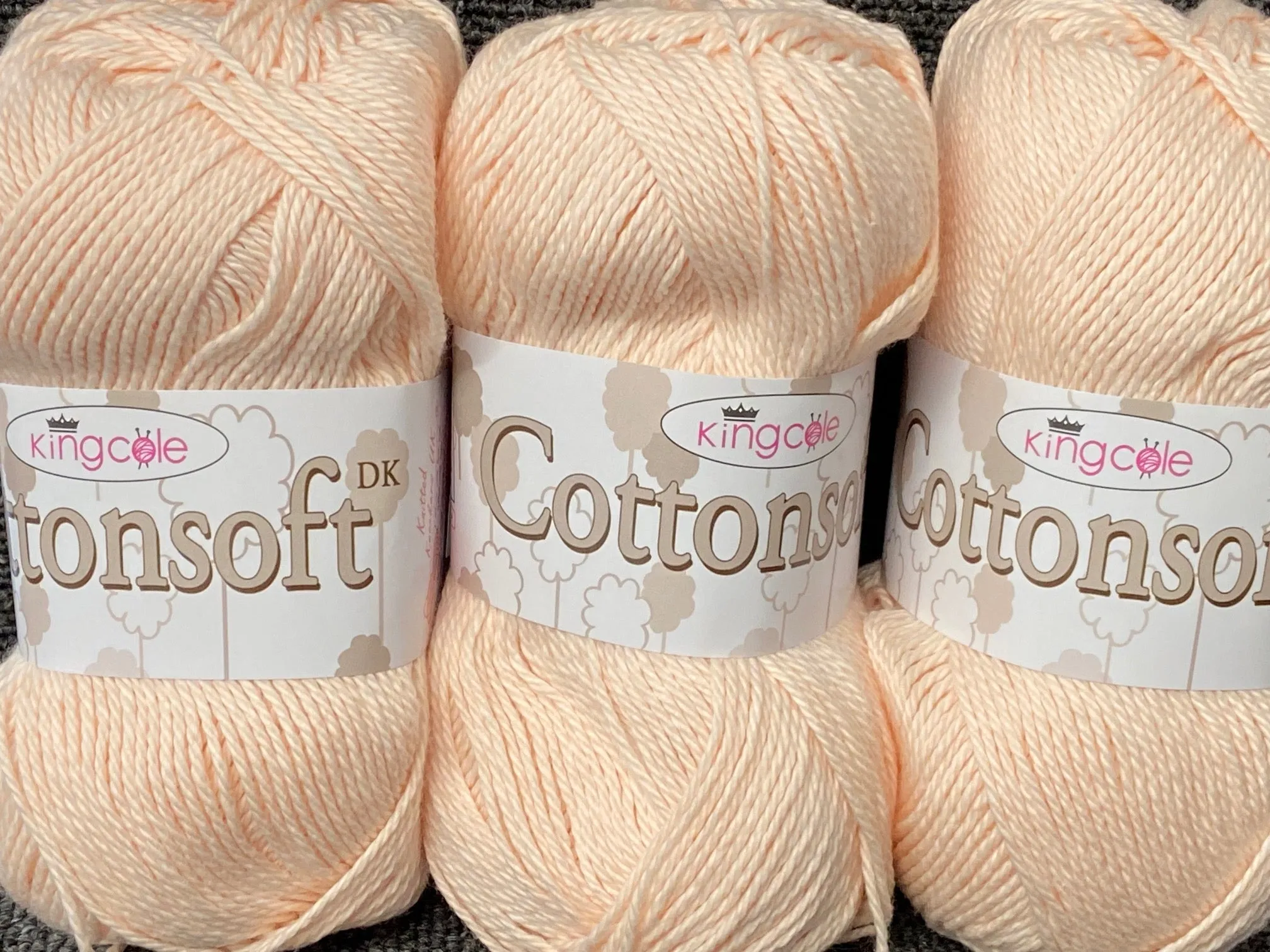King Cole Cottonsoft Double Knit Yarn/Wool 100% Cotton 100g Ball Various Colours