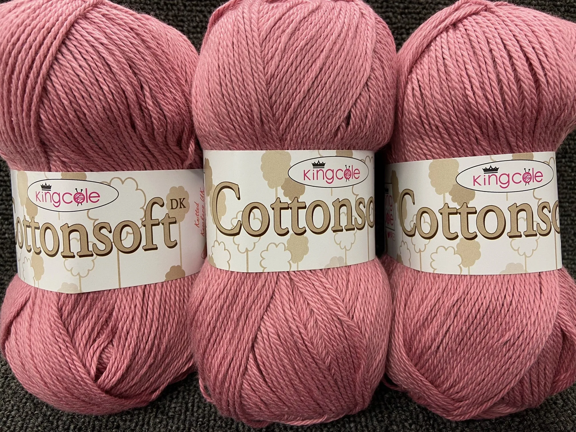 King Cole Cottonsoft Double Knit Yarn/Wool 100% Cotton 100g Ball Various Colours