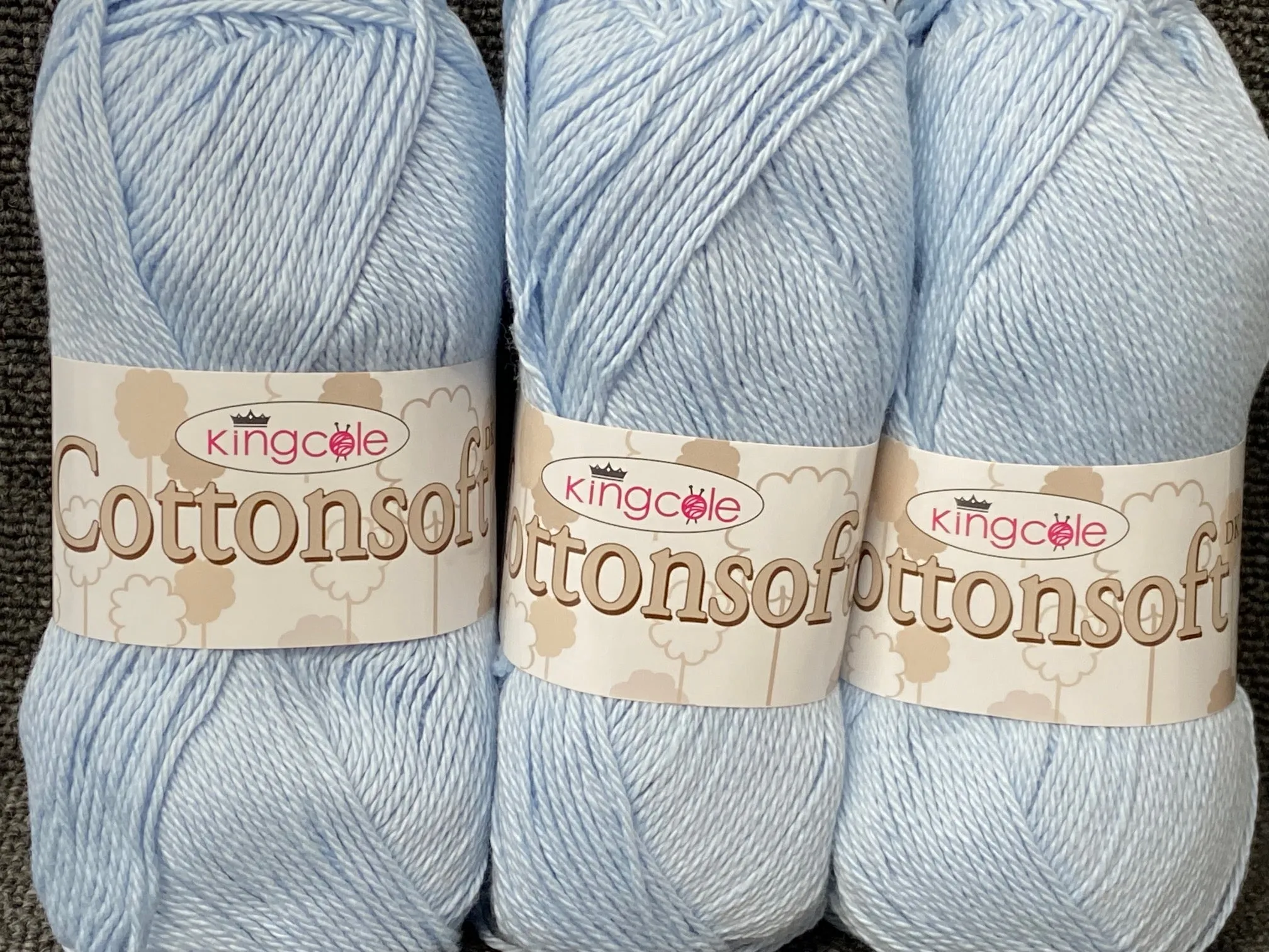 King Cole Cottonsoft Double Knit Yarn/Wool 100% Cotton 100g Ball Various Colours