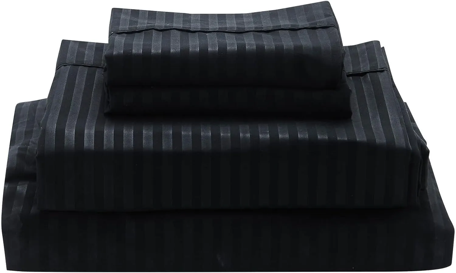 Kingnex Striped 36x72 Sofa Bed Sheets Twin Size for Sleeper Sofa Bed Soft Double Brushed 1800 Microfiber 3 Pcs Include 1 Fitted Sheet 1 Flat Sheet 1 Pillowcase Black