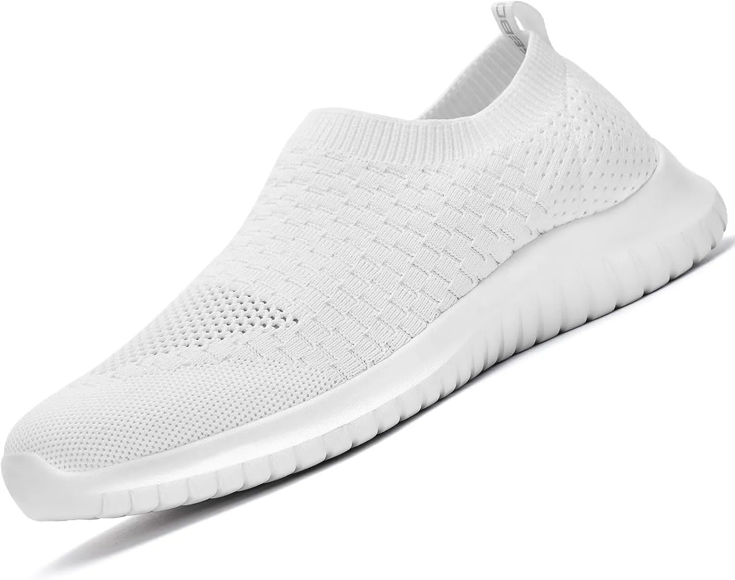 konhill Men's Athletic Walking Shoes - Lightweight Casual Knit Slip on Sneakers