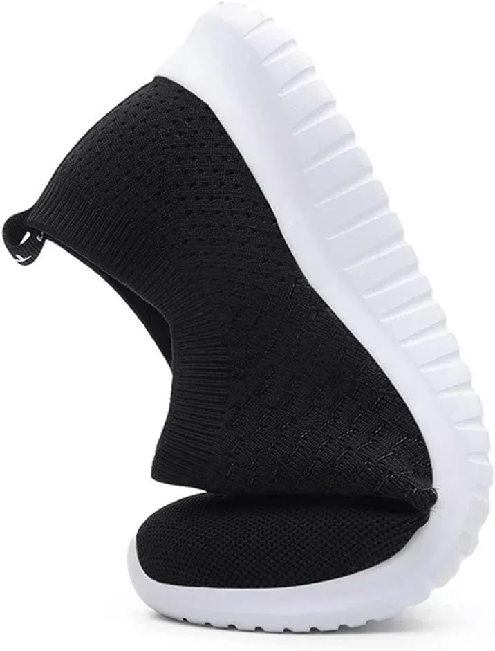 konhill Men's Athletic Walking Shoes - Lightweight Casual Knit Slip on Sneakers