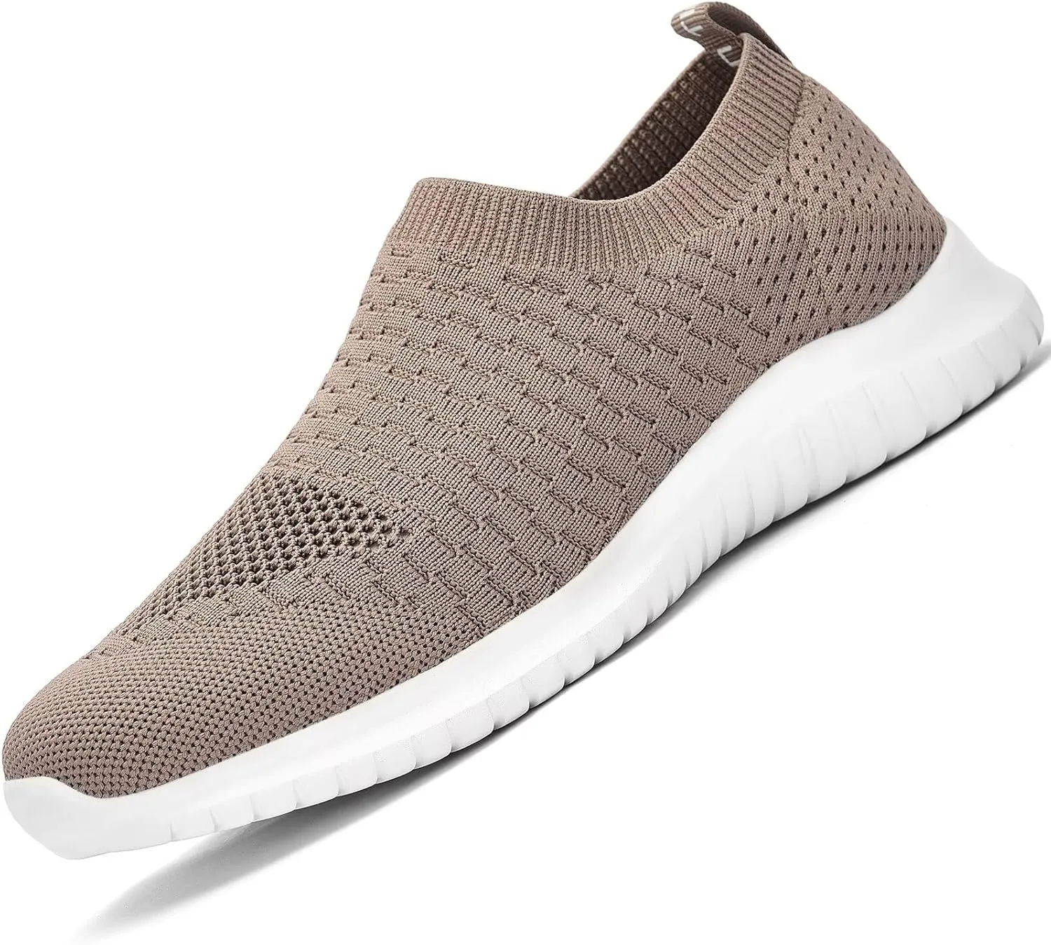 konhill Men's Athletic Walking Shoes - Lightweight Casual Knit Slip on Sneakers