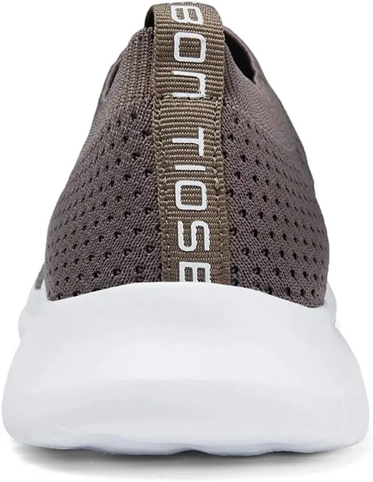konhill Men's Athletic Walking Shoes - Lightweight Casual Knit Slip on Sneakers