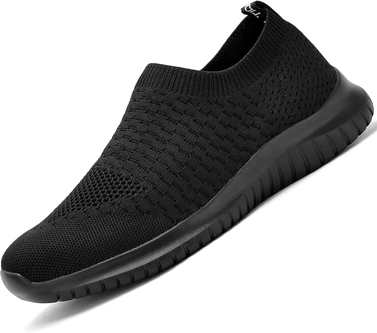 konhill Men's Athletic Walking Shoes - Lightweight Casual Knit Slip on Sneakers