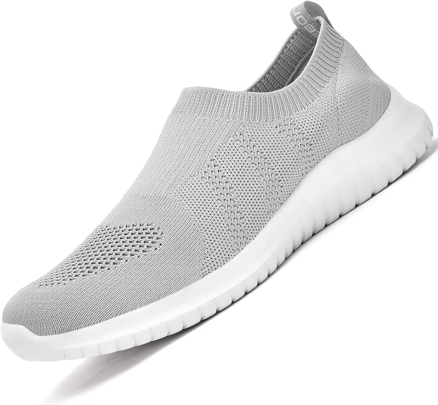 konhill Men's Athletic Walking Shoes - Lightweight Casual Knit Slip on Sneakers
