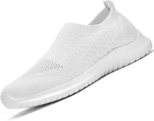 konhill Men's Athletic Walking Shoes - Lightweight Casual Knit Slip on Sneakers