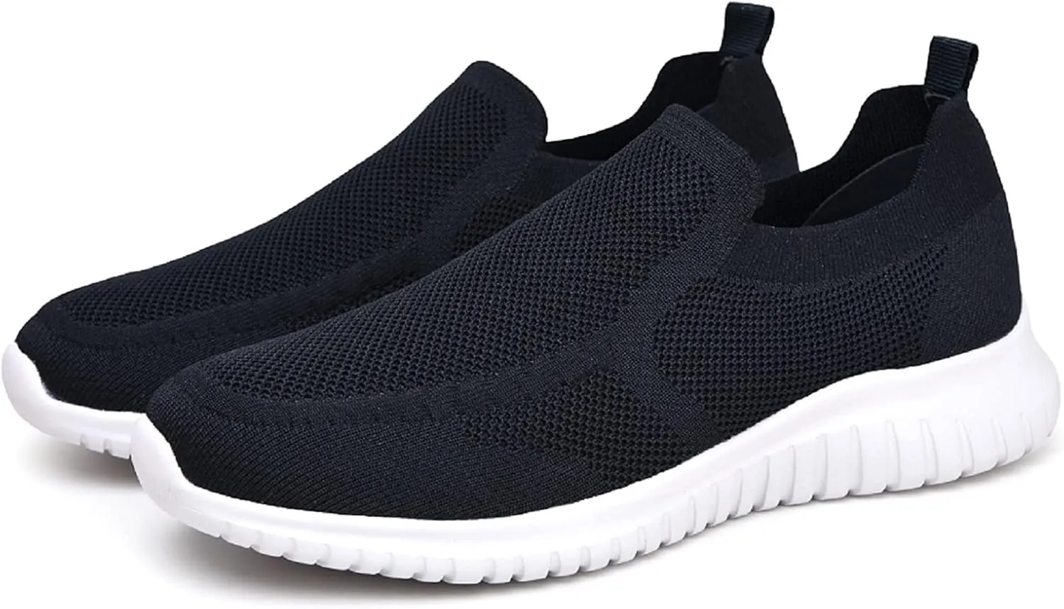 konhill Men's Breathable Tennis Shoes - Slip on Walking Casual Athletic Sneakers Shoes