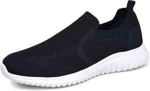 konhill Men's Breathable Tennis Shoes - Slip on Walking Casual Athletic Sneakers Shoes