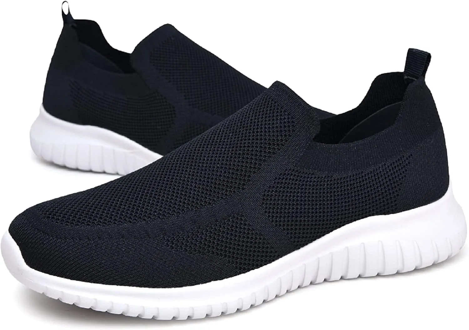 konhill Men's Breathable Tennis Shoes - Slip on Walking Casual Athletic Sneakers Shoes