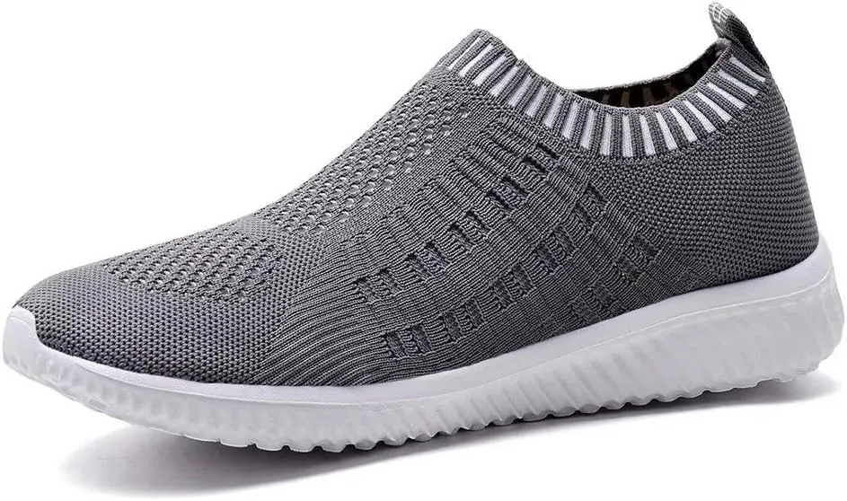 konhill Women's Slip On Walking Shoes Breathable Mesh Sneakers Work Casual Tennis Shoes