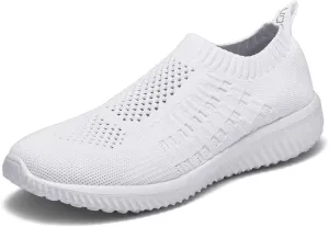 konhill Women's Slip On Walking Shoes Breathable Mesh Sneakers Work Casual Tennis Shoes