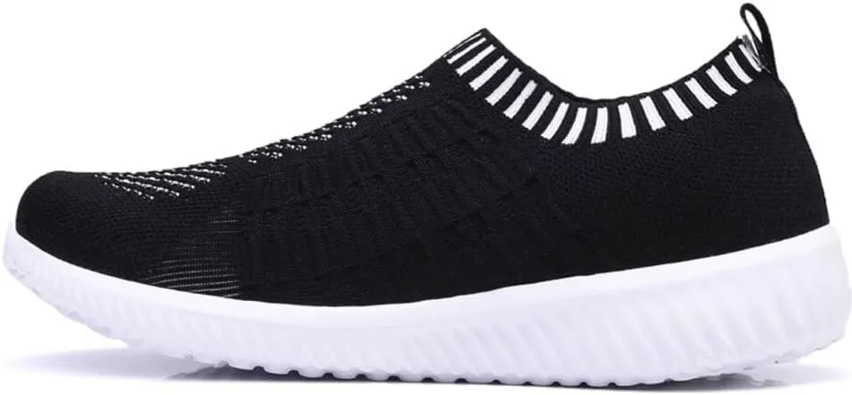 konhill Women's Slip On Walking Shoes Breathable Mesh Sneakers Work Casual Tennis Shoes