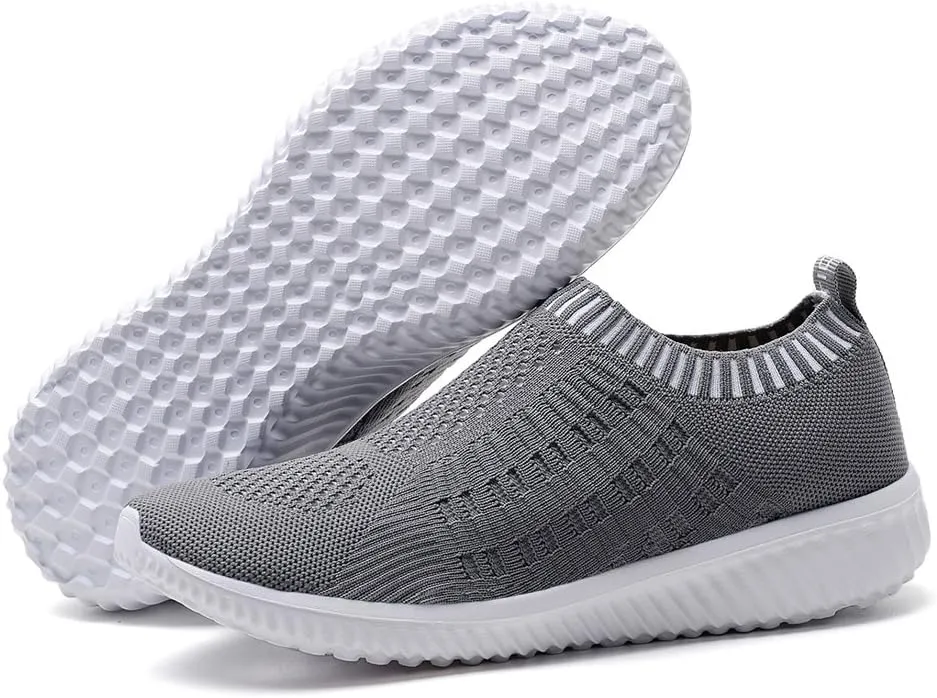 konhill Women's Slip On Walking Shoes Breathable Mesh Sneakers Work Casual Tennis Shoes