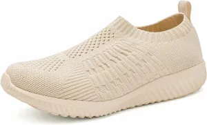 konhill Women's Slip On Walking Shoes Breathable Mesh Sneakers Work Casual Tennis Shoes