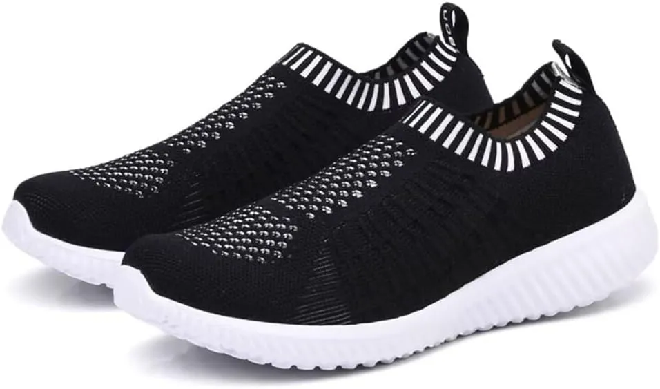 konhill Women's Slip On Walking Shoes Breathable Mesh Sneakers Work Casual Tennis Shoes