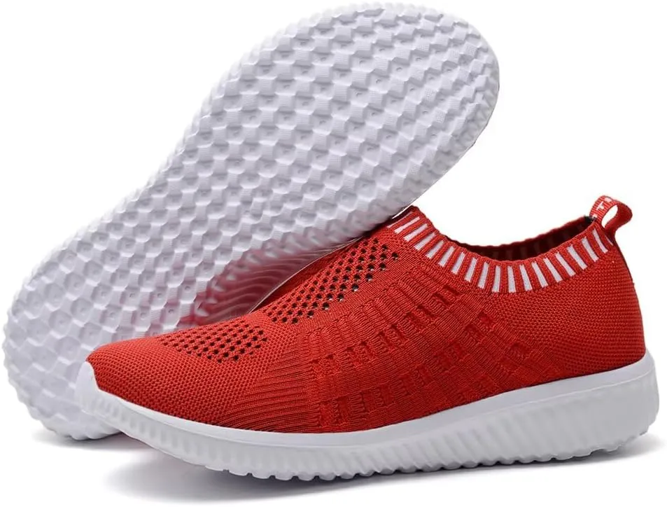 konhill Women's Slip On Walking Shoes Breathable Mesh Sneakers Work Casual Tennis Shoes