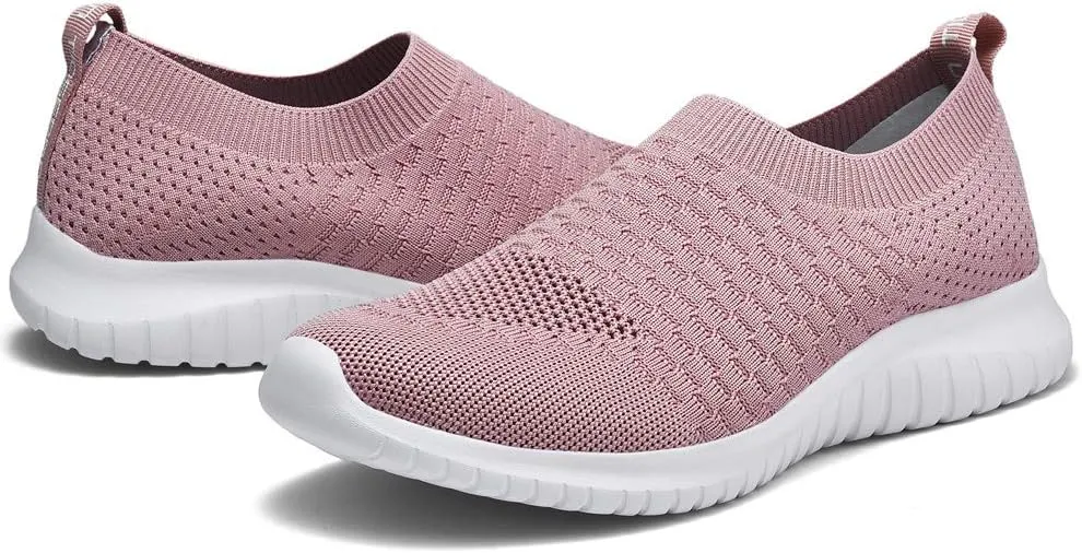 konhill Women's Walking Tennis Shoes - Lightweight Athletic Casual Gym Slip on Sneakers