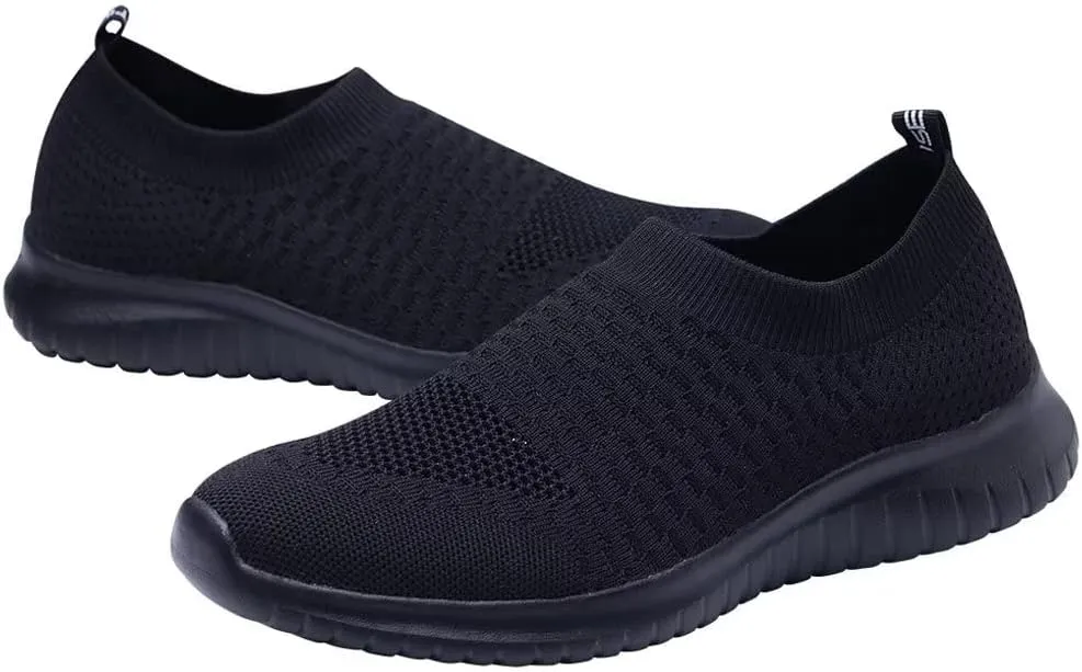 konhill Women's Walking Tennis Shoes - Lightweight Athletic Casual Gym Slip on Sneakers