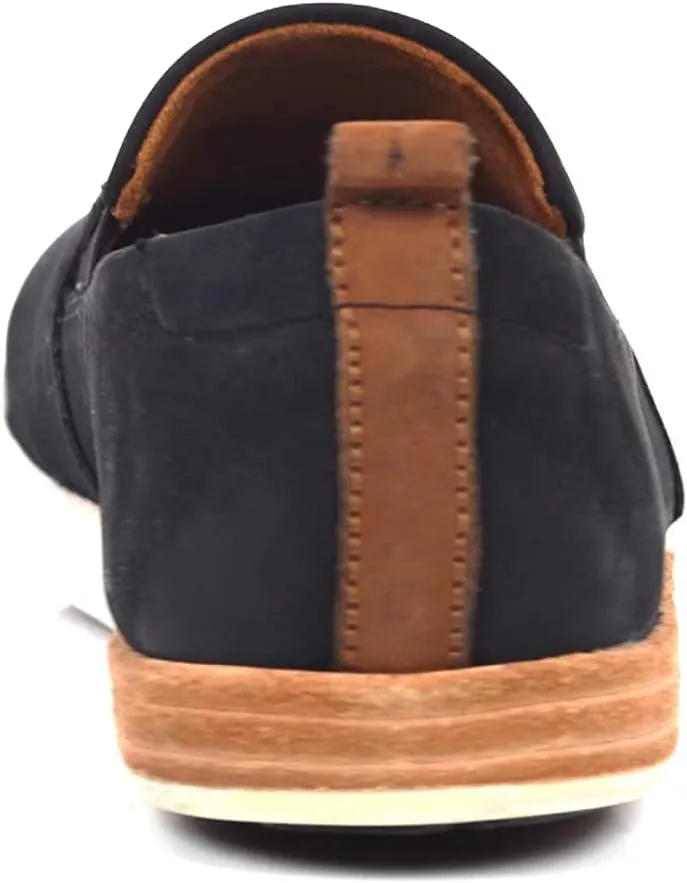 KORK-EASE Peyton Women's Slip-On - Hand-Finished Leather with Inset Stacked Heel Detail for a Unique Look