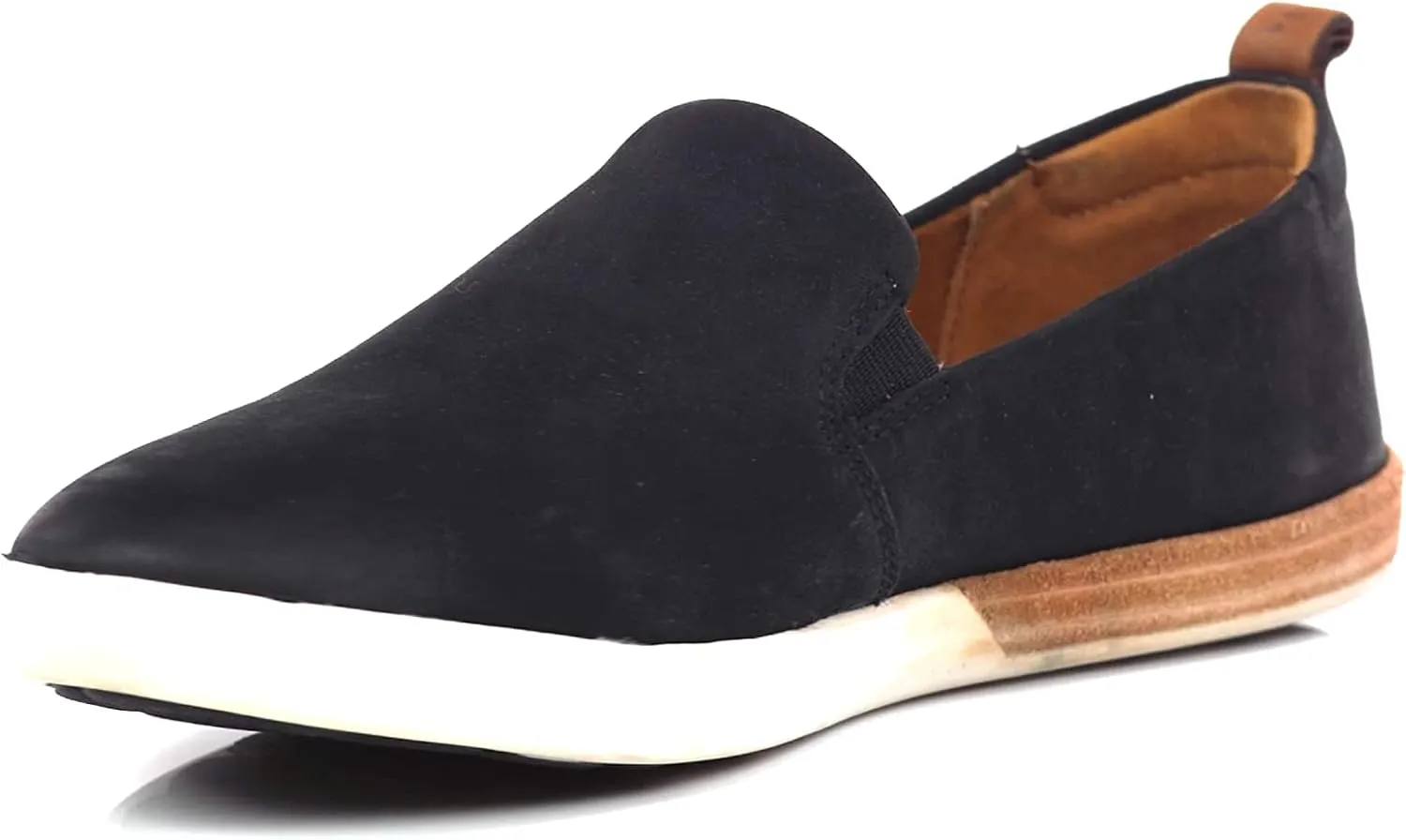 KORK-EASE Peyton Women's Slip-On - Hand-Finished Leather with Inset Stacked Heel Detail for a Unique Look