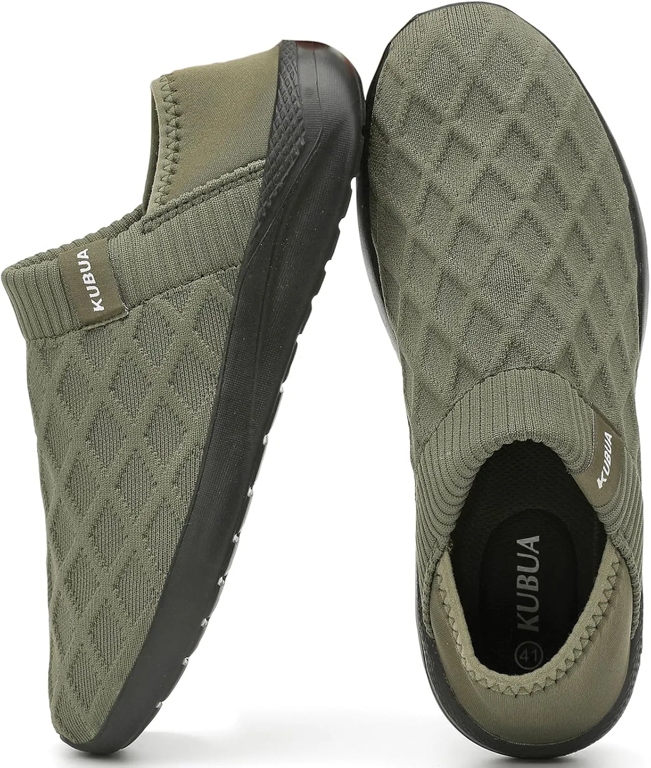 KUBUA Mens Womens Slippers Indoor Lightweight House Shoes Outdoor Breathable Slip on Loafers