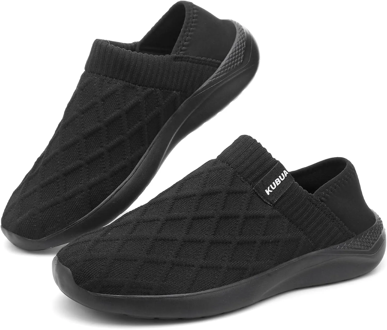 KUBUA Mens Womens Slippers Indoor Lightweight House Shoes Outdoor Breathable Slip on Loafers