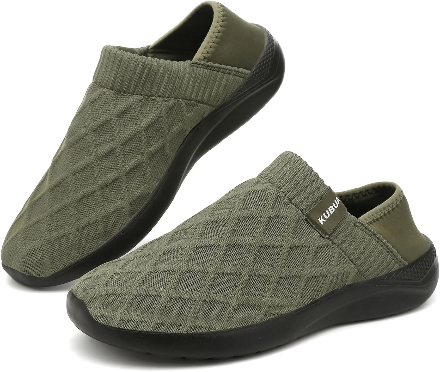 KUBUA Mens Womens Slippers Indoor Lightweight House Shoes Outdoor Breathable Slip on Loafers