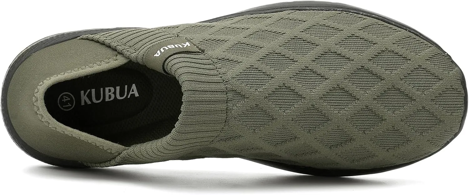 KUBUA Mens Womens Slippers Indoor Lightweight House Shoes Outdoor Breathable Slip on Loafers