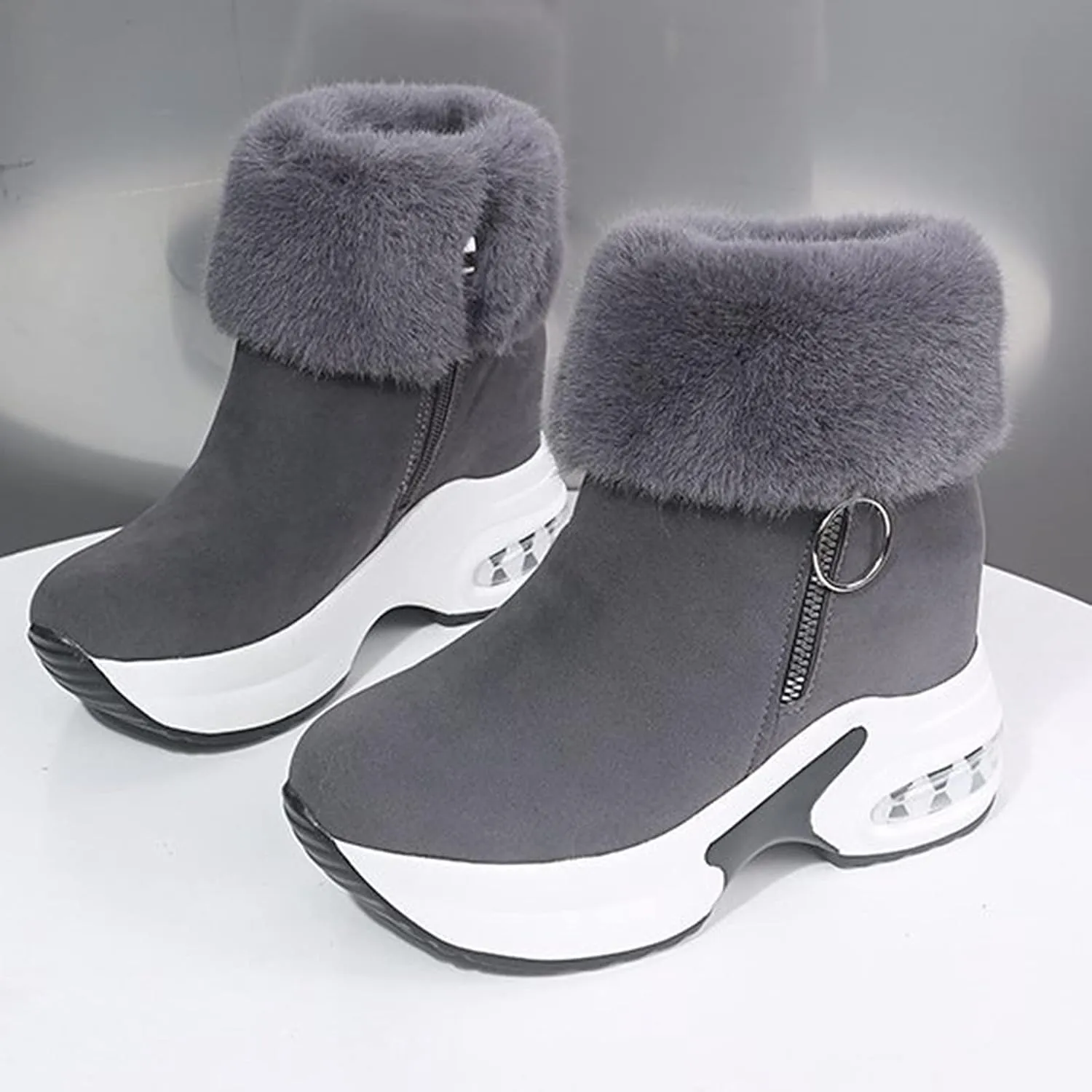 L Boot Fashion Boots Thermal Women's Slip-on Wedges Casual Shoes Breathable Women's Boots Mint Everything
