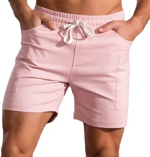 Lastesso Running Shorts Men Casual Flat Front Shorts Cotton Lightweight Running Shorts with Pockets Athletic Shorts Summer