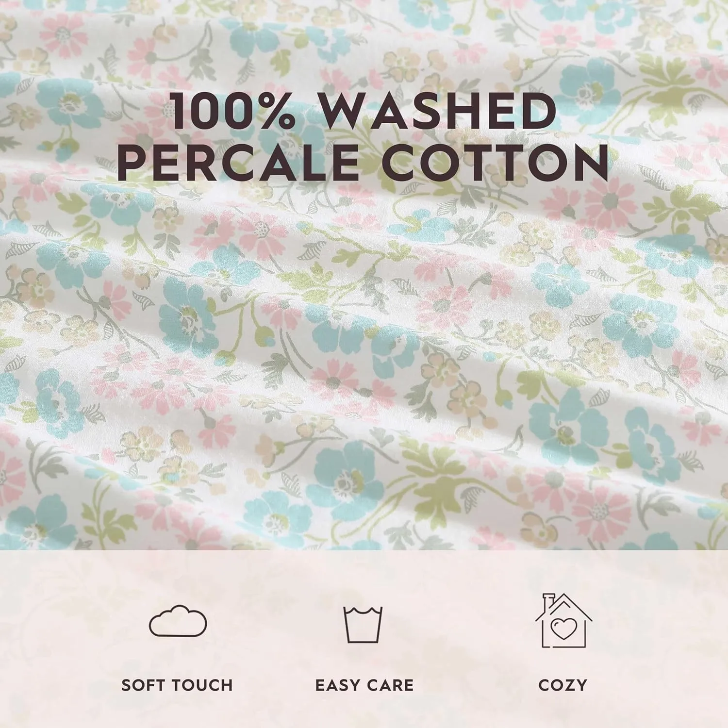 Laura Ashley - Sheet Set, Super Soft Bedding Set with Deep Pocket, Includes Matching Bonus Pillowcases, Floral Home Decor (Jaynie Pink, Queen)
