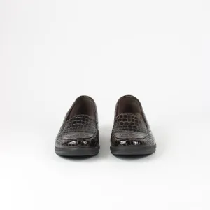 Le Bonne Brown Slip-On Loafers