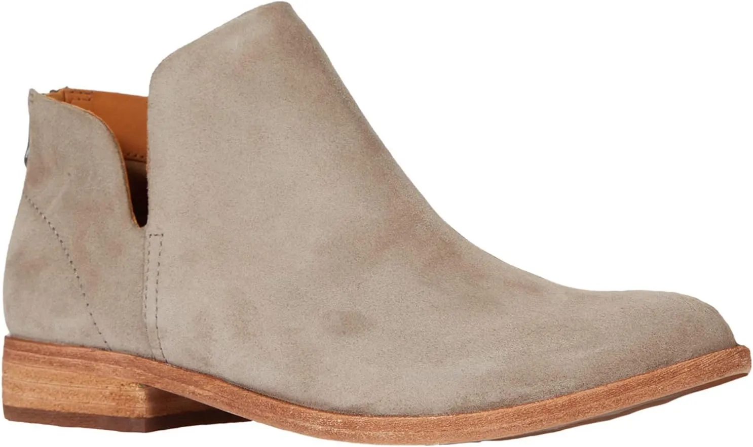 LEHOOR Low Chunky Heel Western Ankle Boots for Women Round Closed Toe V Cut Cowboy Booties Back Zipper 1 inch Stacked Heel Dress Short Boots Cut-Out Casual Classic Office Winter 4-11 M US