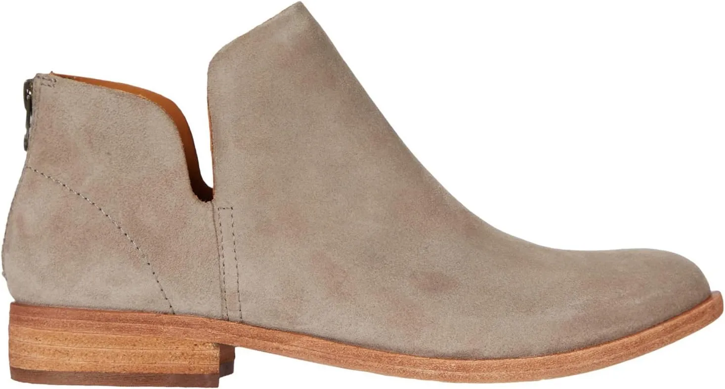 LEHOOR Low Chunky Heel Western Ankle Boots for Women Round Closed Toe V Cut Cowboy Booties Back Zipper 1 inch Stacked Heel Dress Short Boots Cut-Out Casual Classic Office Winter 4-11 M US