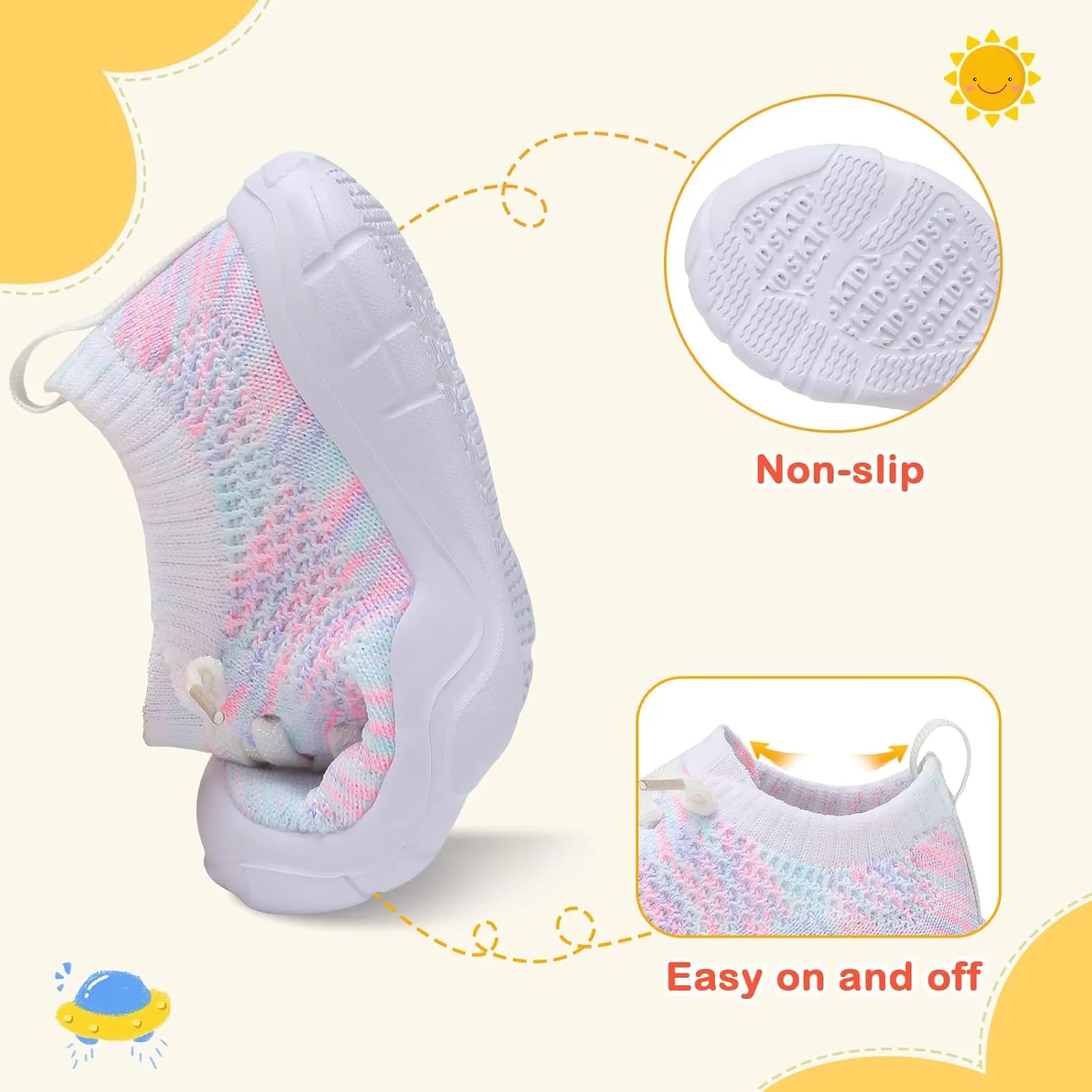 LeIsfIt Toddler Shoes Boys Girls Barefoot Shoes Kids Breathable Sneakers Tennis Shoes Slip on Shoes
