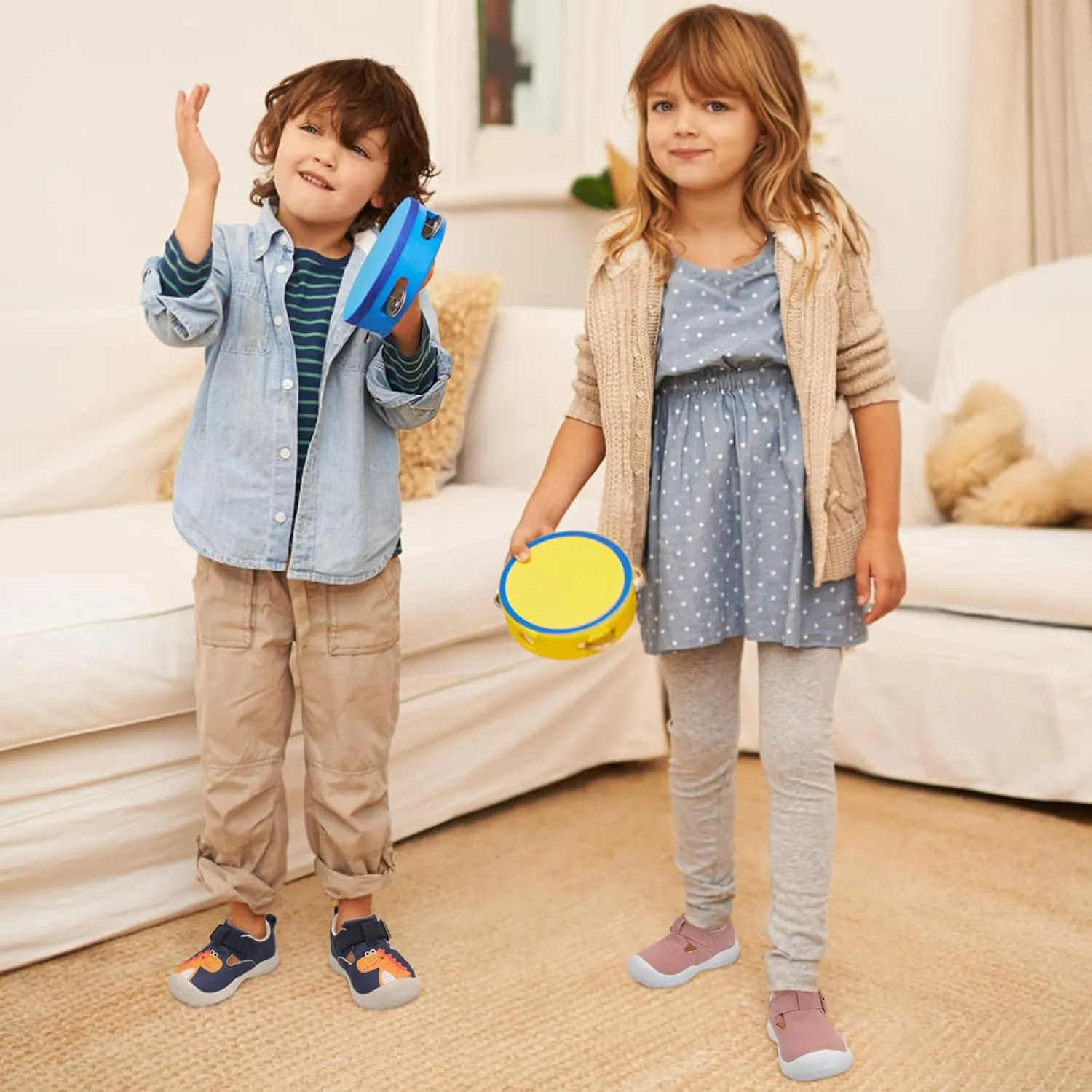 LeIsfIt Toddler Shoes Girls Boys Wide Barefoot Shoes Kids Lightweight Fashion Suede Sneakers for Walking Running Tennis